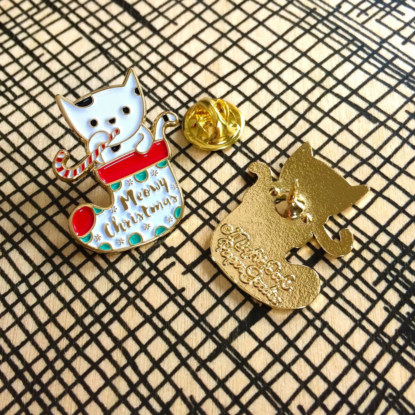 Meowy Christmas Enamel pin