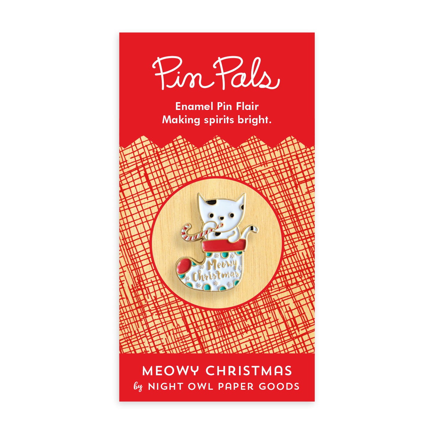 Meowy Christmas Enamel pin