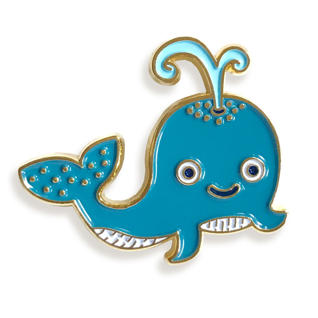 Whale Enamel pin