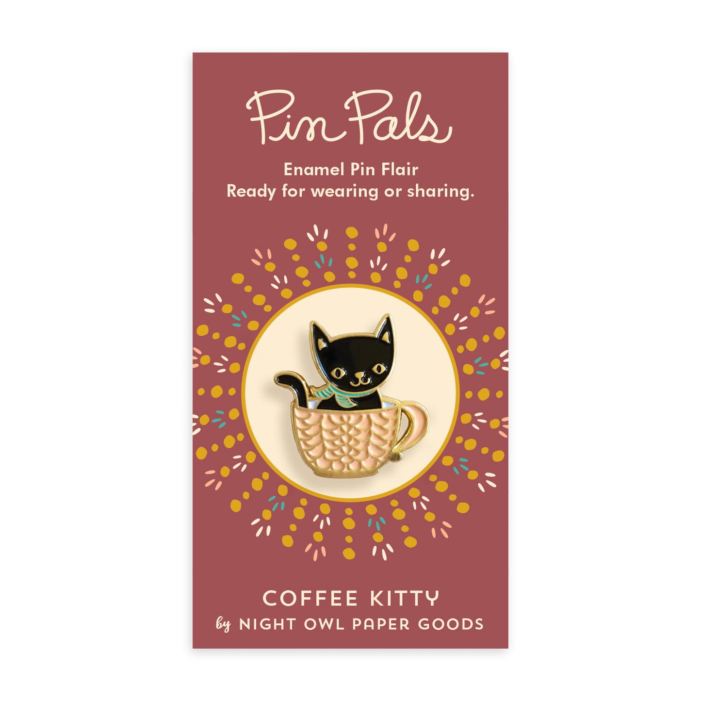 Coffee Kitty Enamel pin