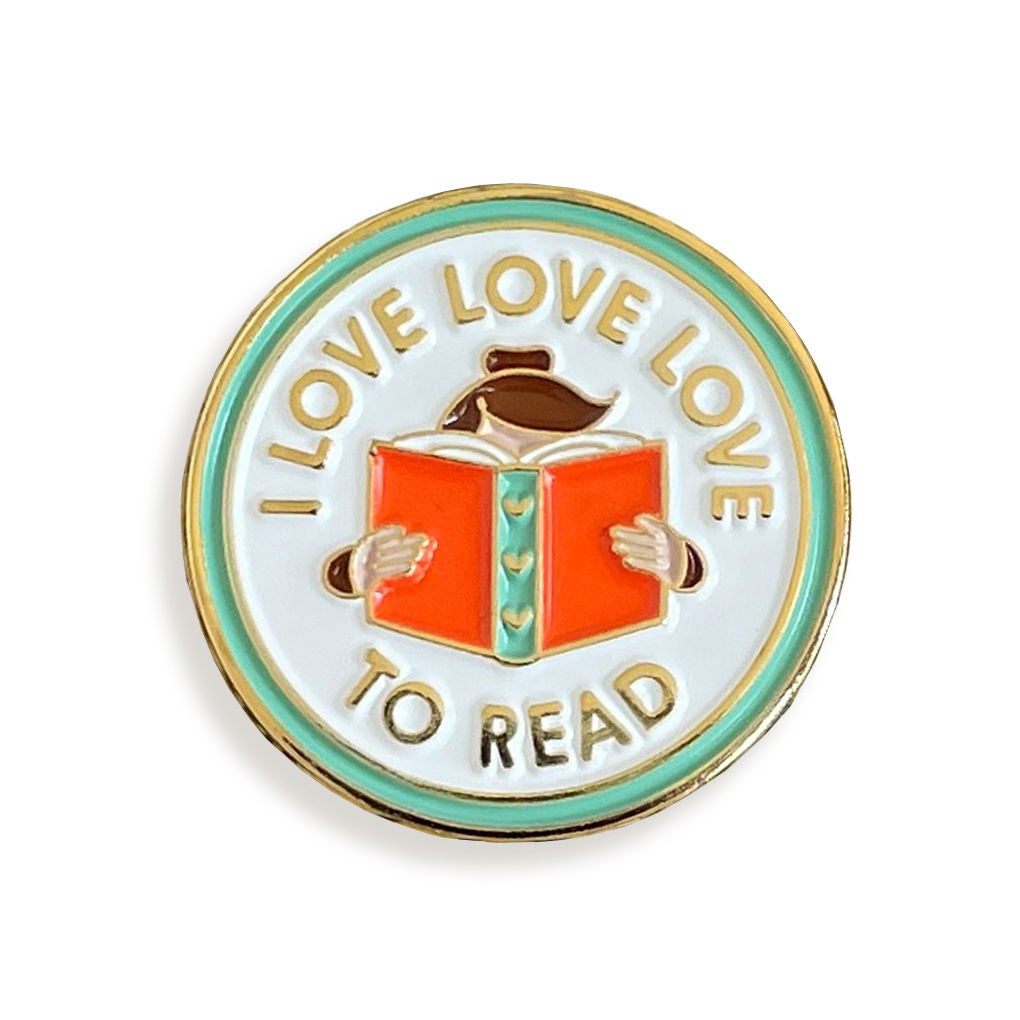 Love To Read Book Buddies wood mini bookmark + pin gift set