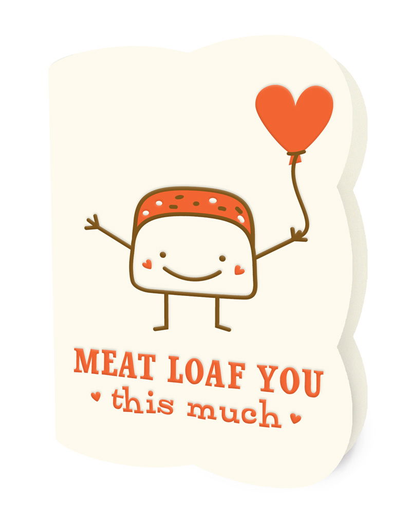 Meatloaf Letterpress Love Card