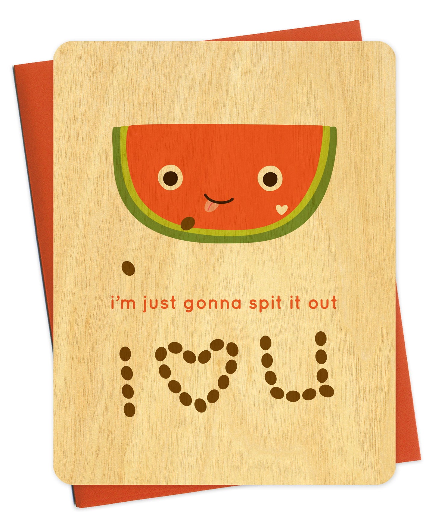 Watermelon Love Wood Love Card