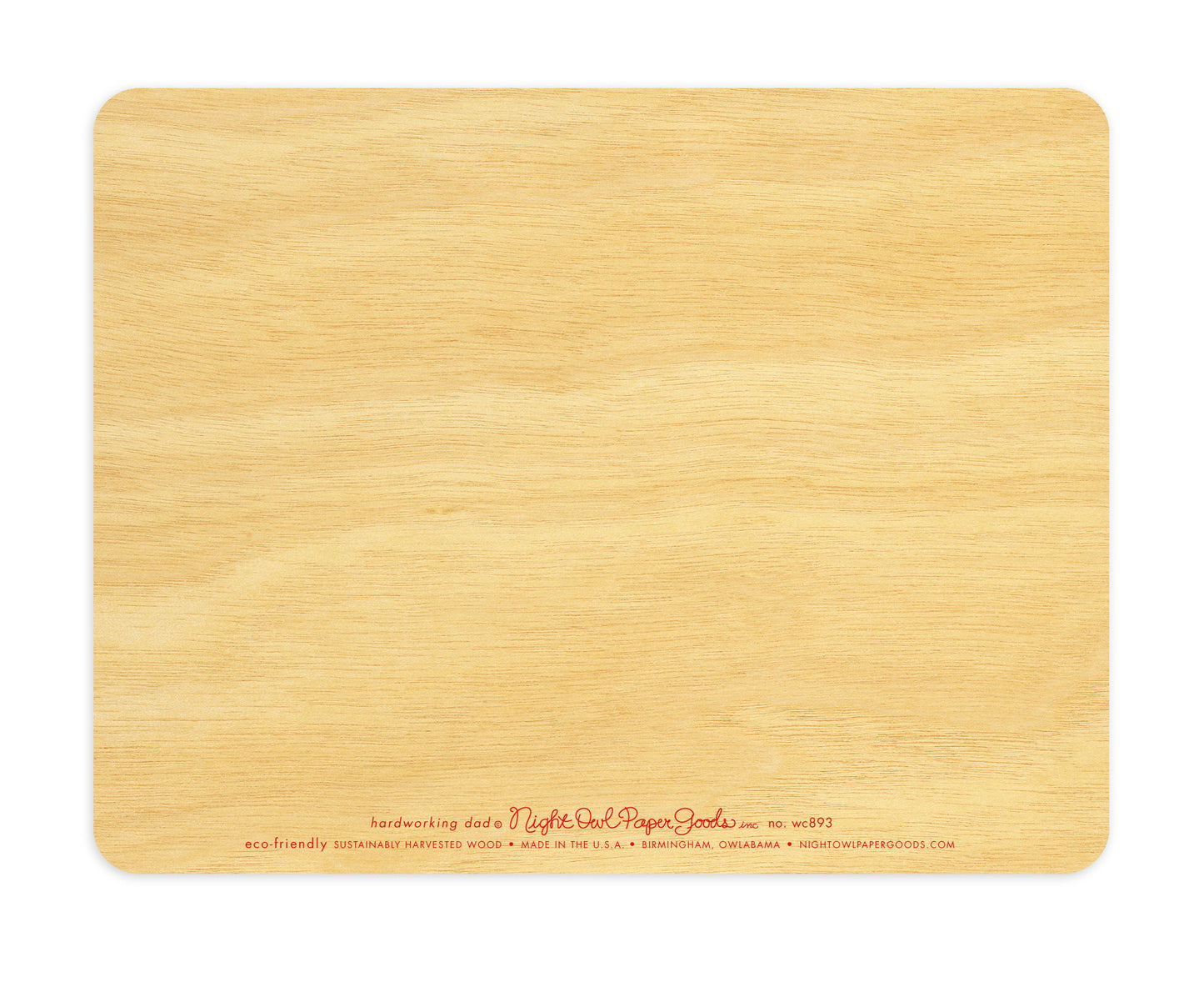 Denim Dad Wood Father's Day Card
