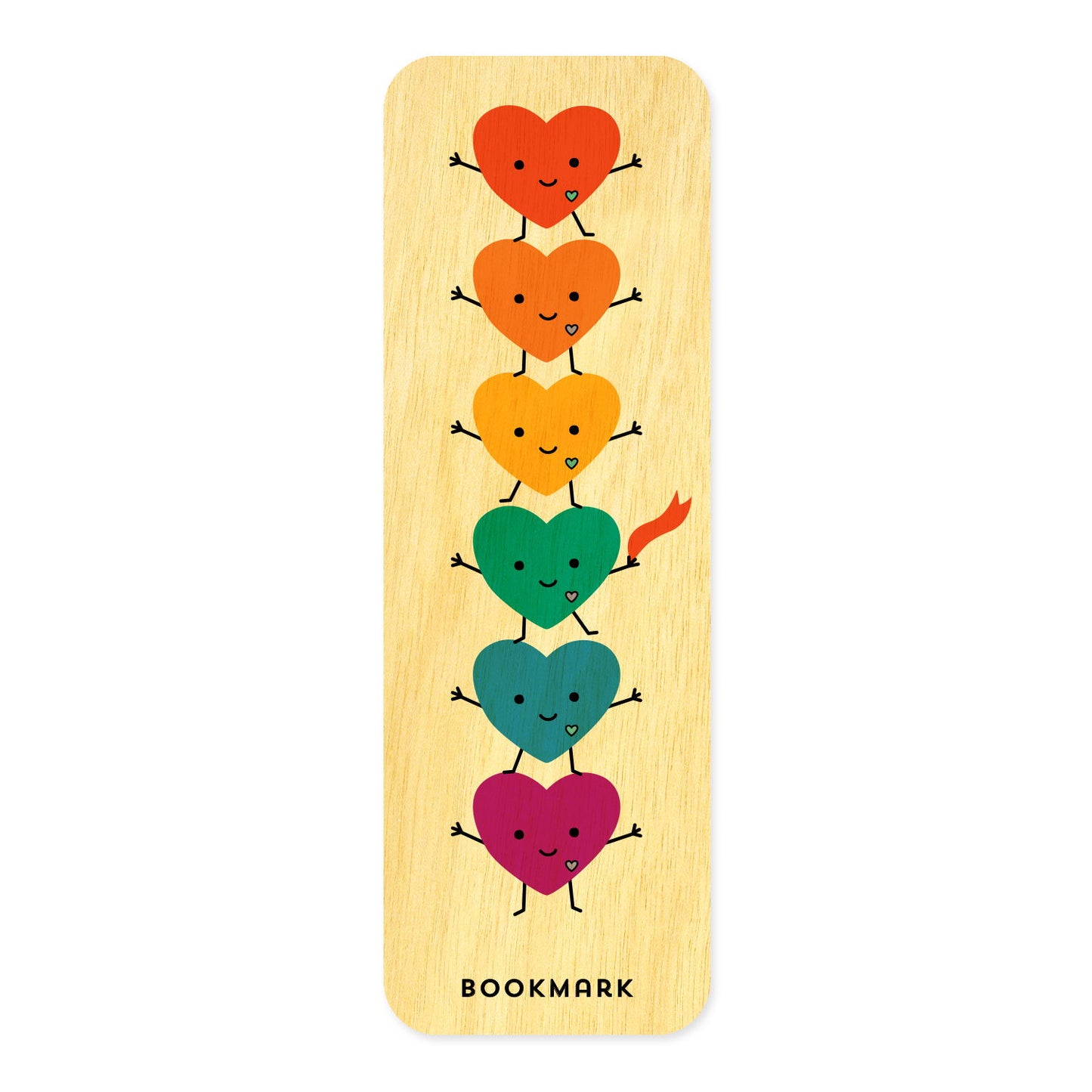 Hearts Mini wood bookmark