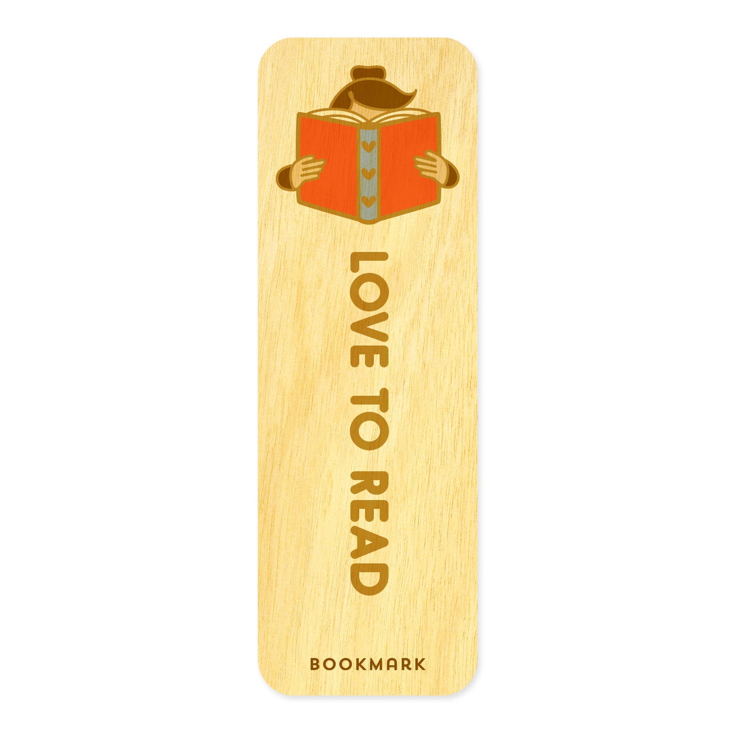 Love To Read Book Buddies wood mini bookmark + pin gift set