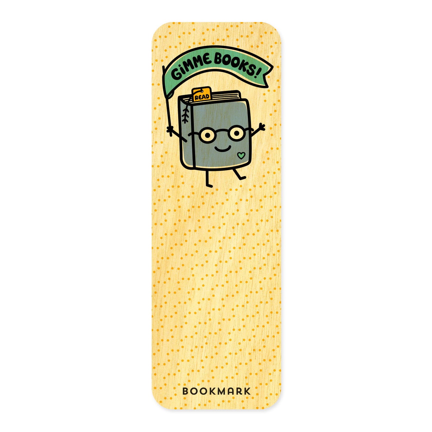Gimme Books Mini wood bookmark