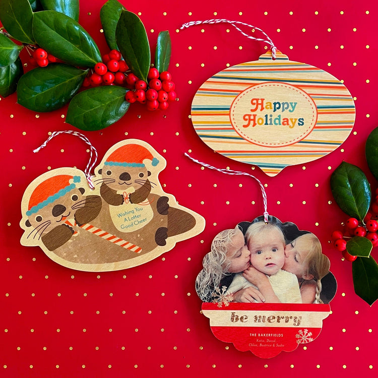 Custom Holiday Ornament Cards