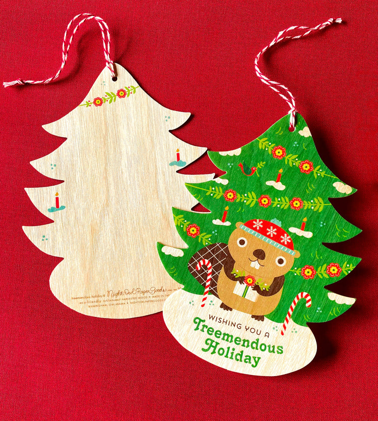 Holiday Wood Ornament Cards