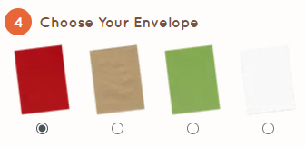 Red, Green, Kraft and White envelopes