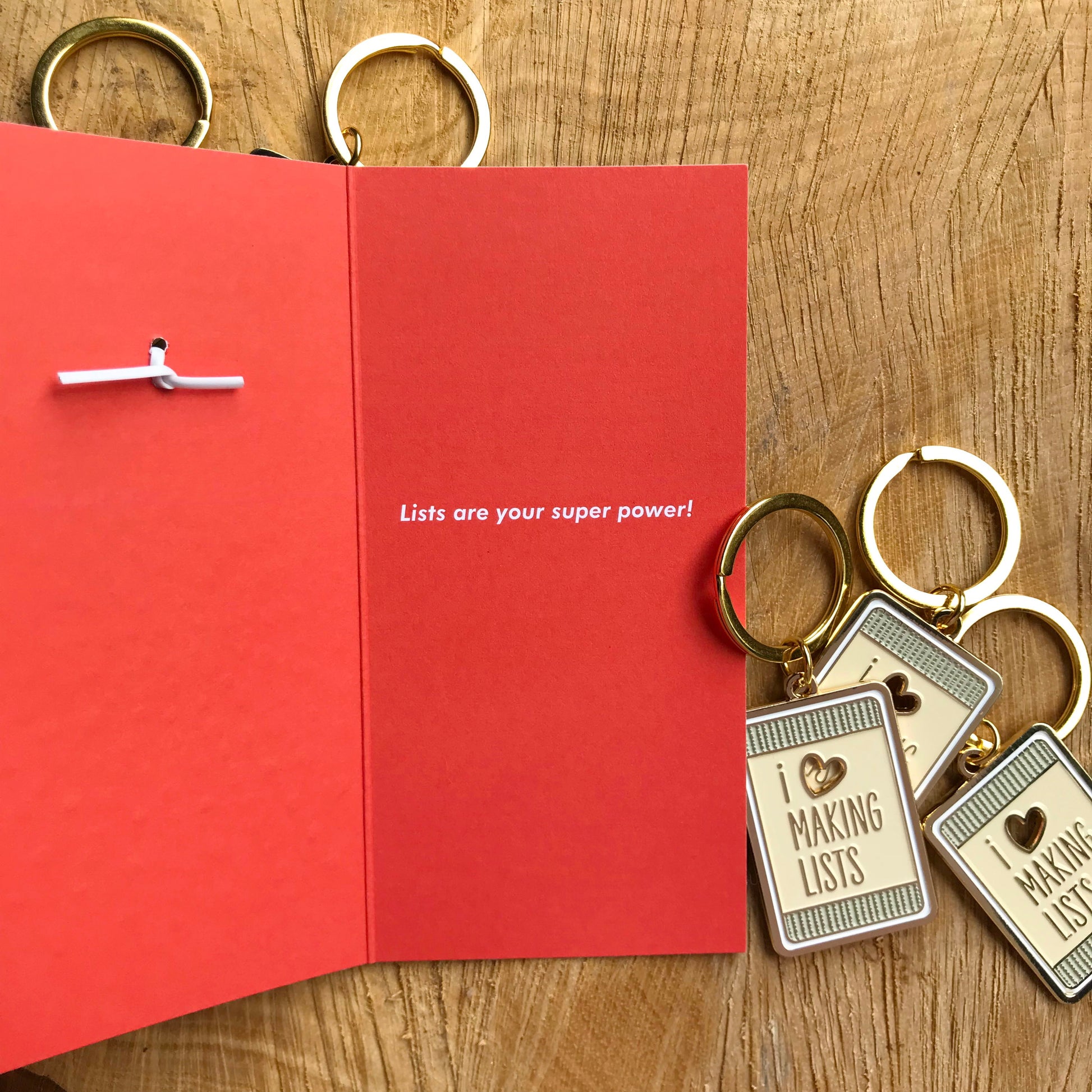 Inside each backer card is a surprise greeting and room to write a note if you're giving a gift.