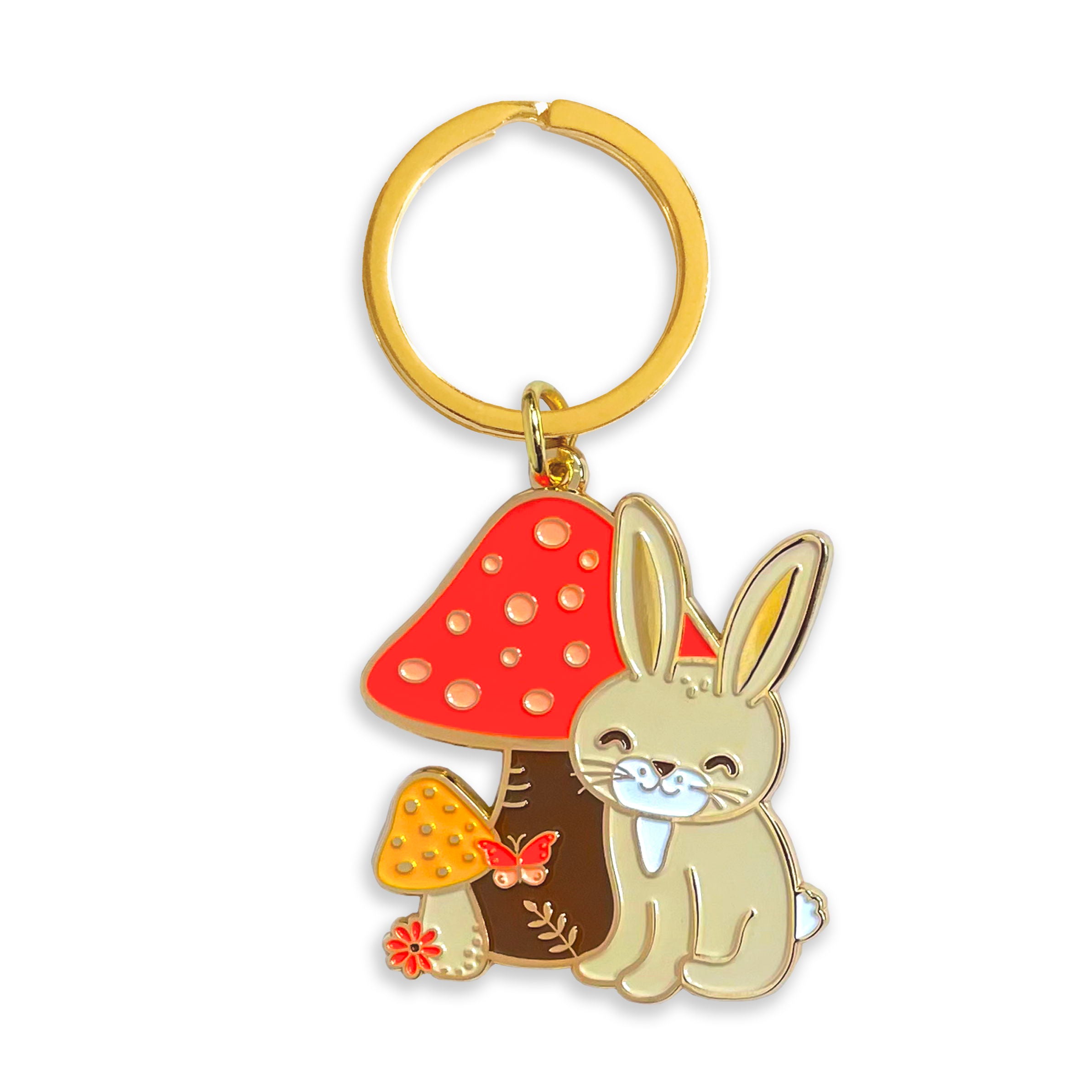 Swamp Rabbits Keychains Bunny Rabbit Enamel Keychain – Night Owl Paper Goods