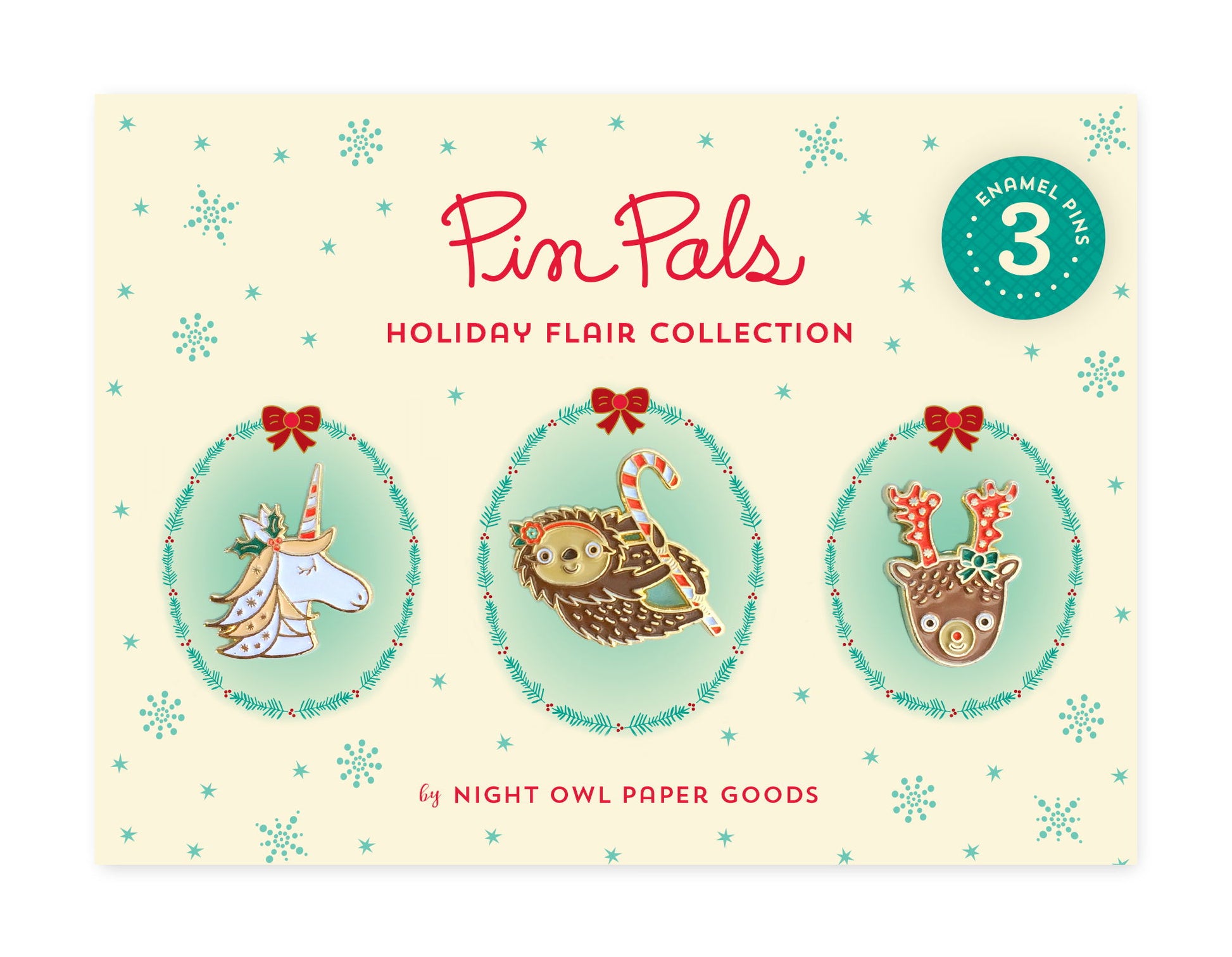 Holiday Flair Pin Pals pin collector gift set