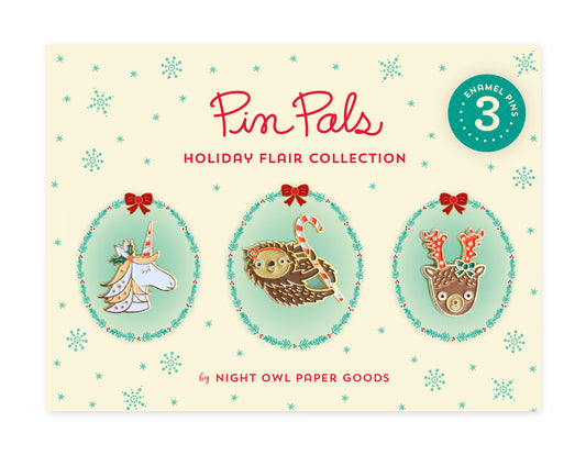 Holiday Flair Pin Pals pin collector gift set