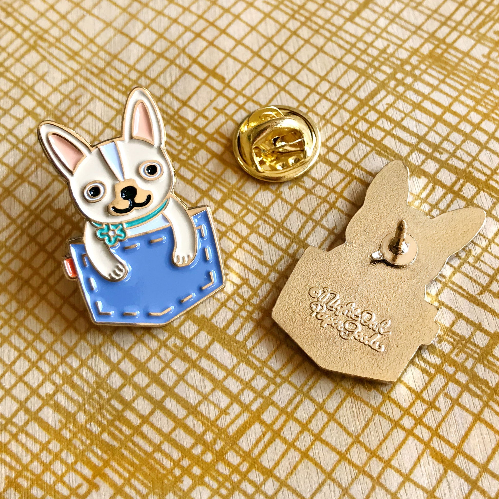 Pocket Frenchie Enamel pin