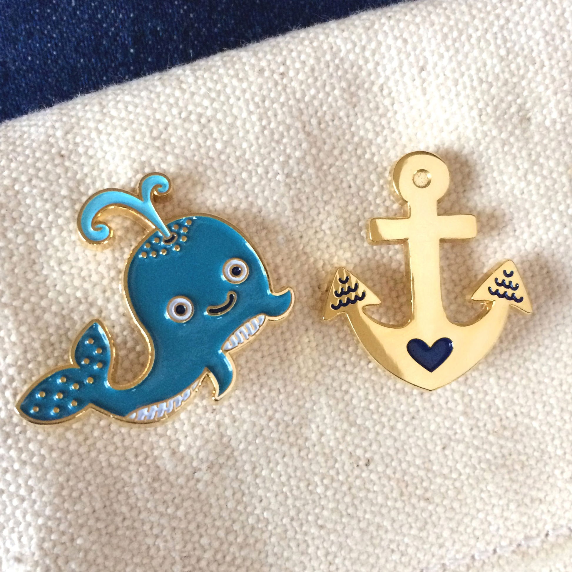 Whale Enamel pin