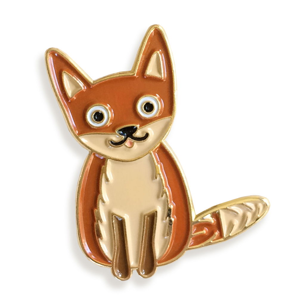 Fox Enamel Pin – Night Owl Paper Goods
