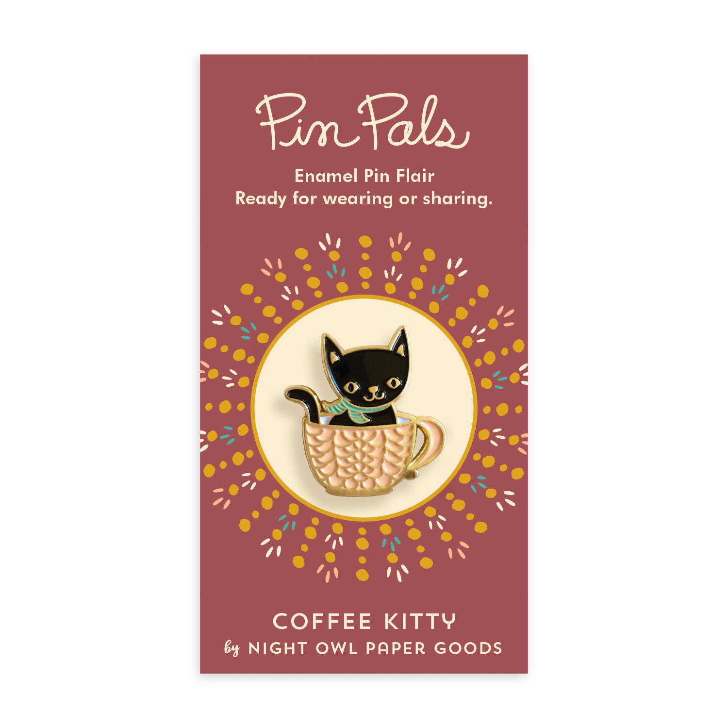Coffee Kitty Enamel pin