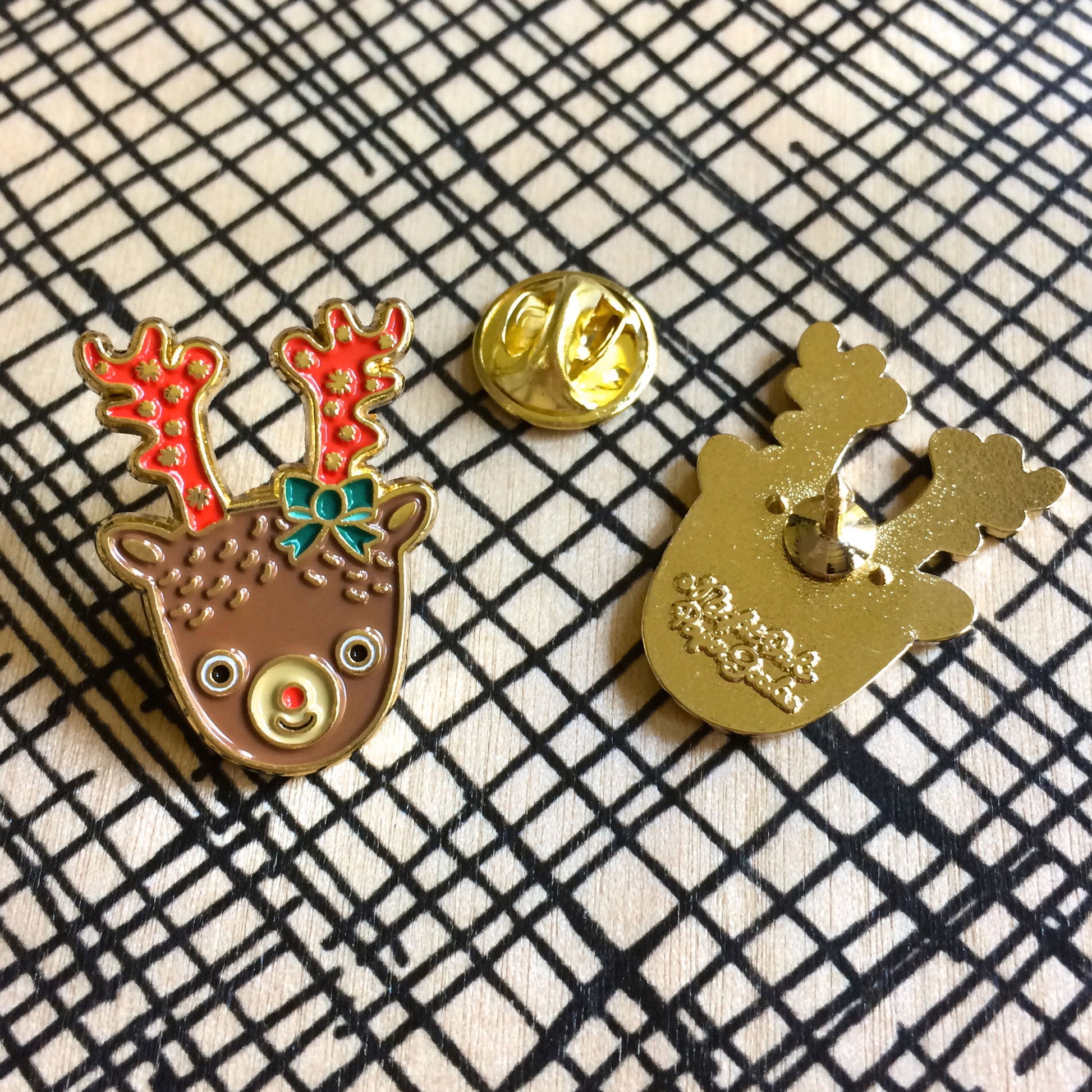 Reindeer Enamel pin