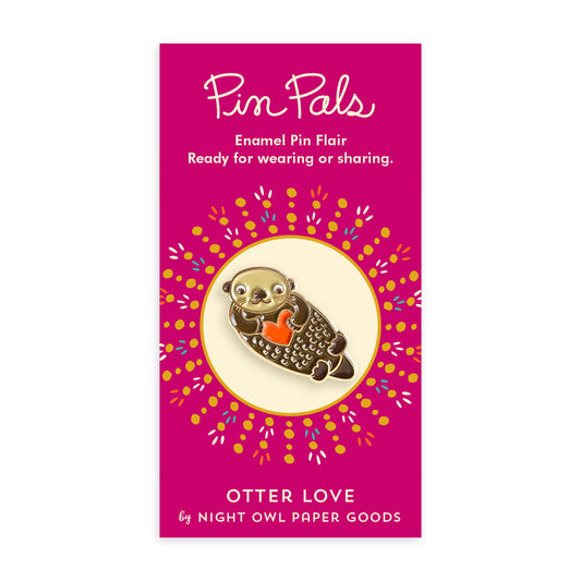 Otter Love Enamel pin