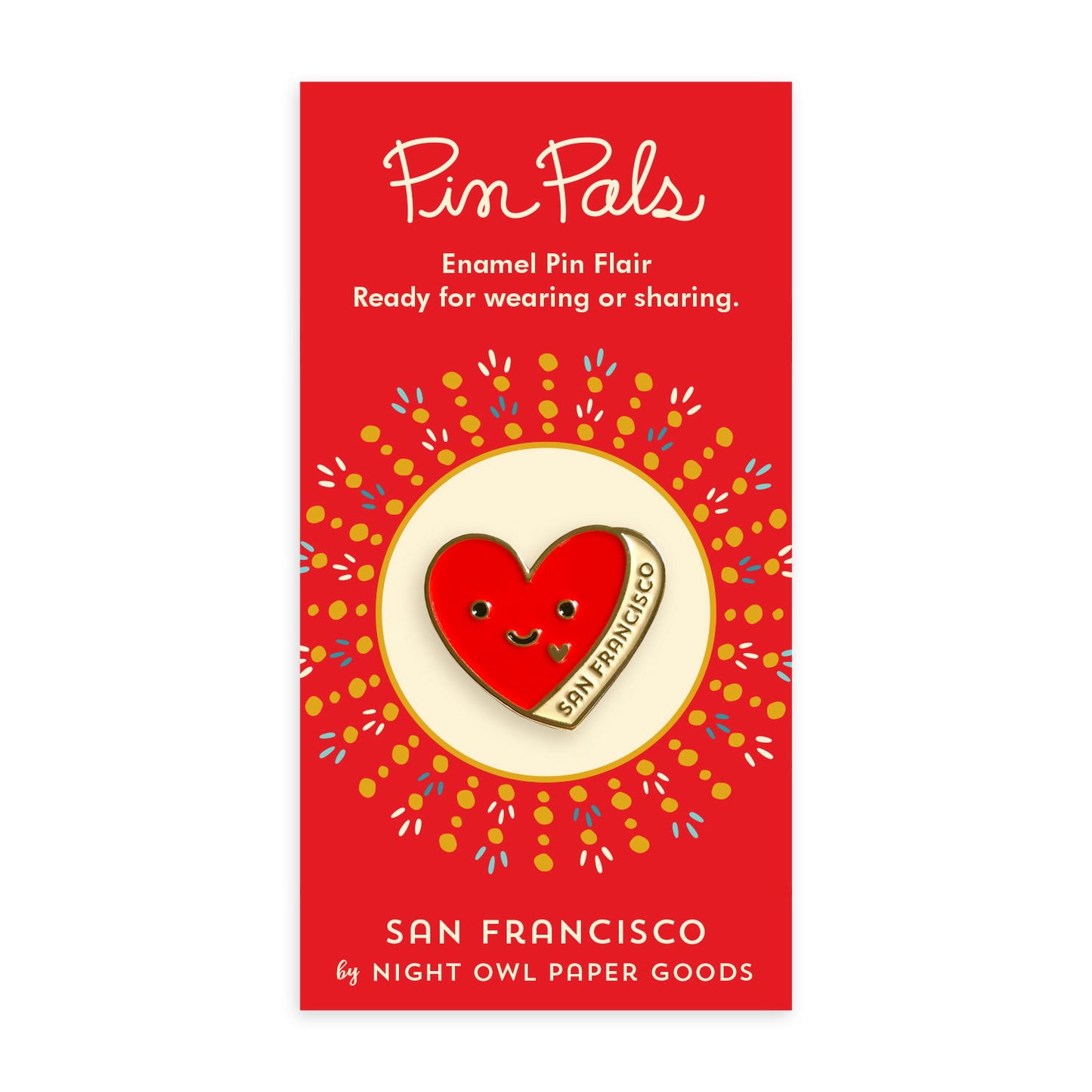 San Francisco Heart Enamel pin