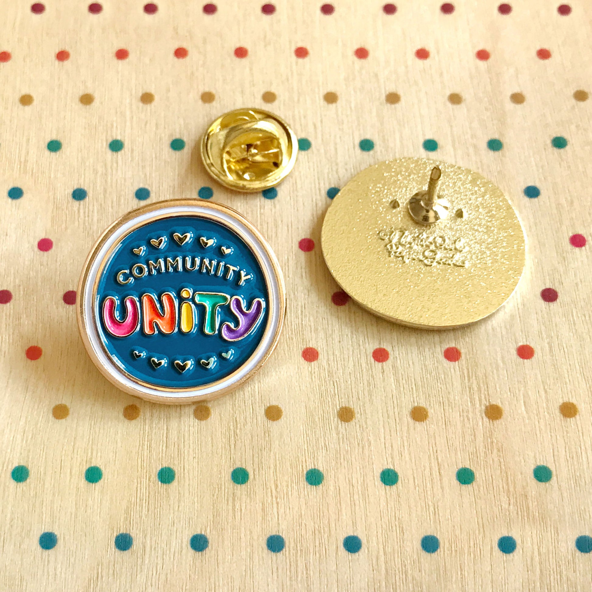 Unity Inspiration Blue Unity Blue Enamel Pin – Night Owl Paper Goods
