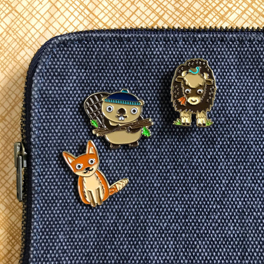 Bison Enamel pin