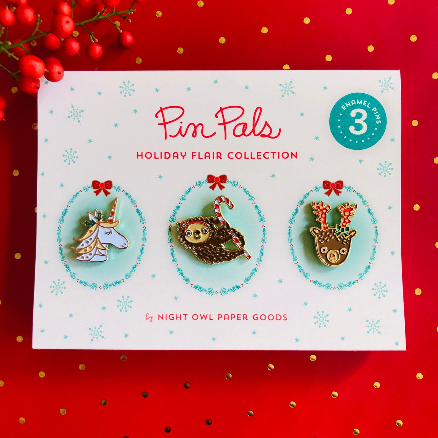 Photo of Holiday Flair Pin Pals Gift Set