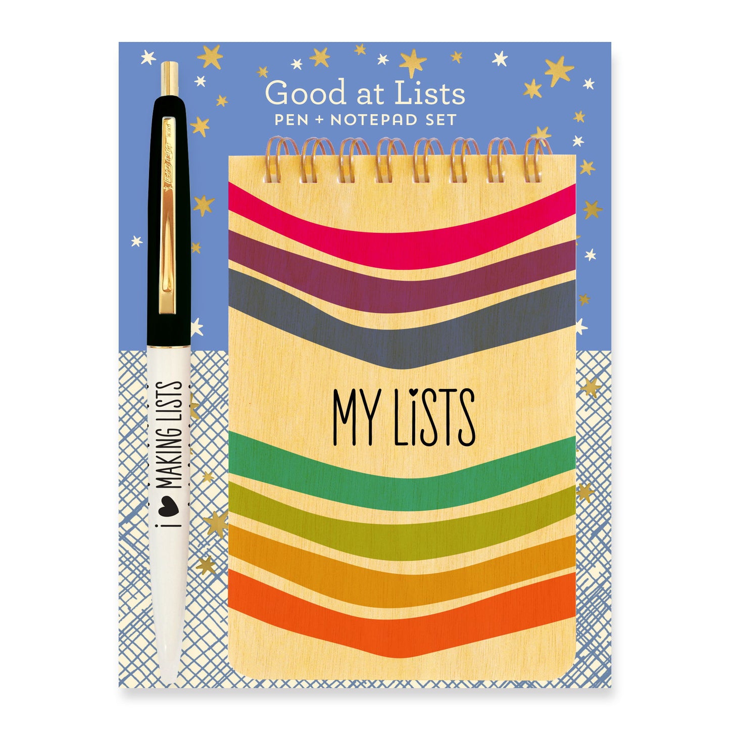 Gift set packed  in a clear box with gold foil insert.