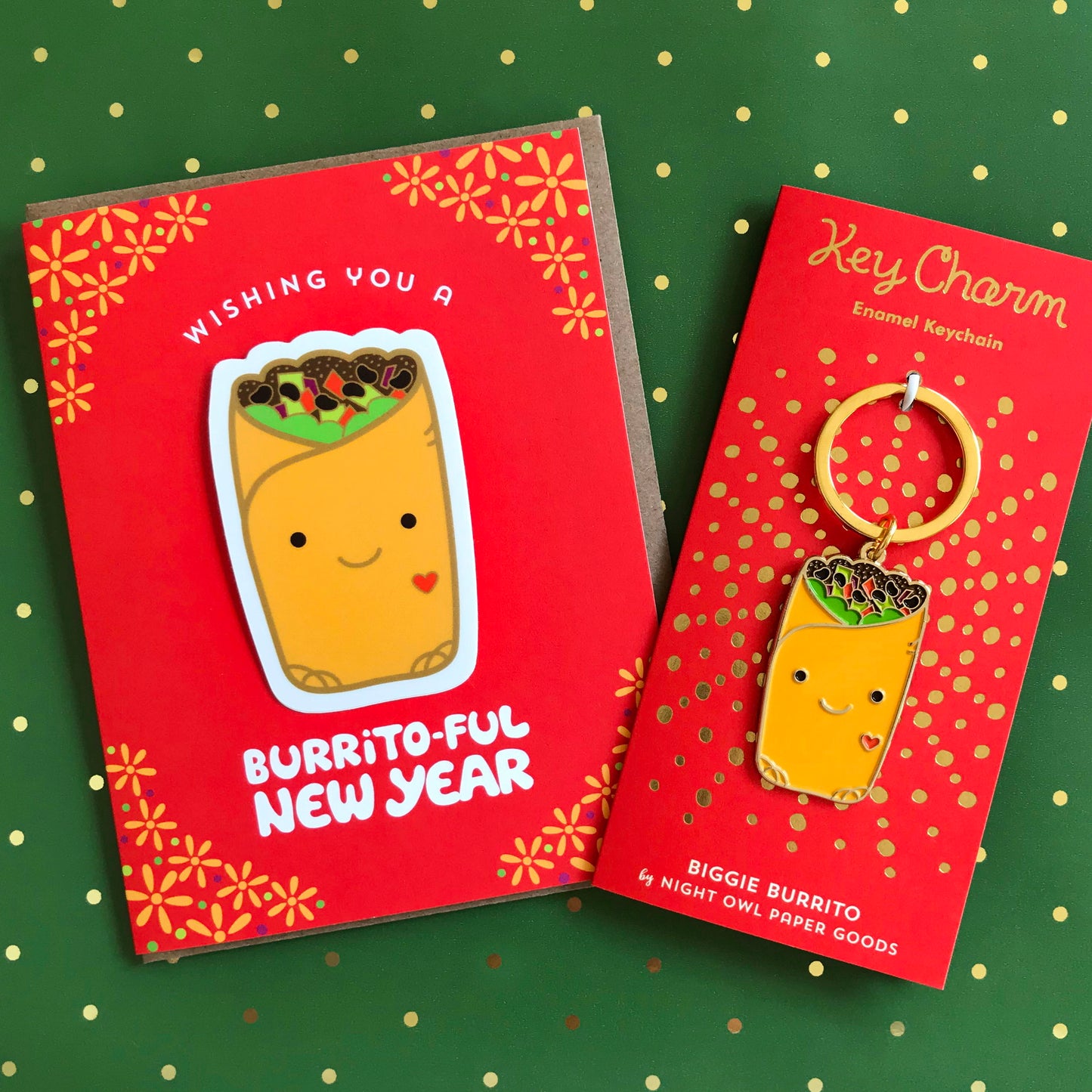 Sticker card with dishwasher safe removable vinyl sticker. Key charm sold separately.