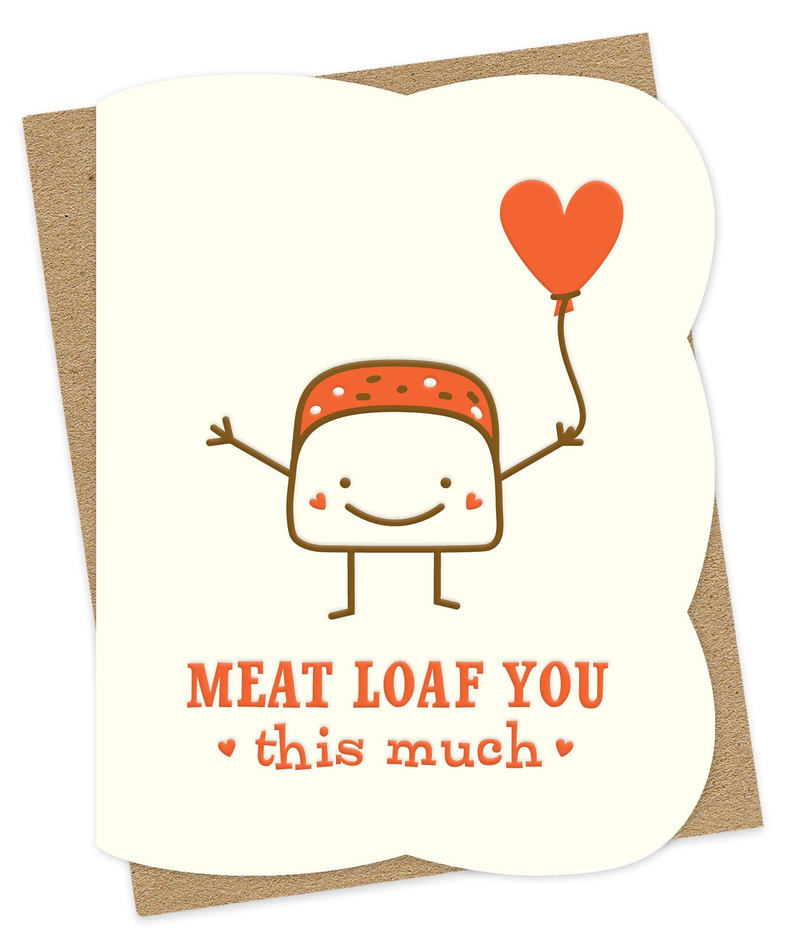Meatloaf Letterpress Love Card