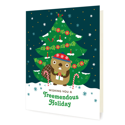 Treemendous Holiday - Box of 10 Folded Paper Holiday Cards