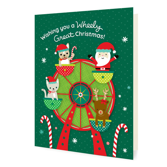 Wheely Christmas - Box of 10 Folded Paper Holiday Cards