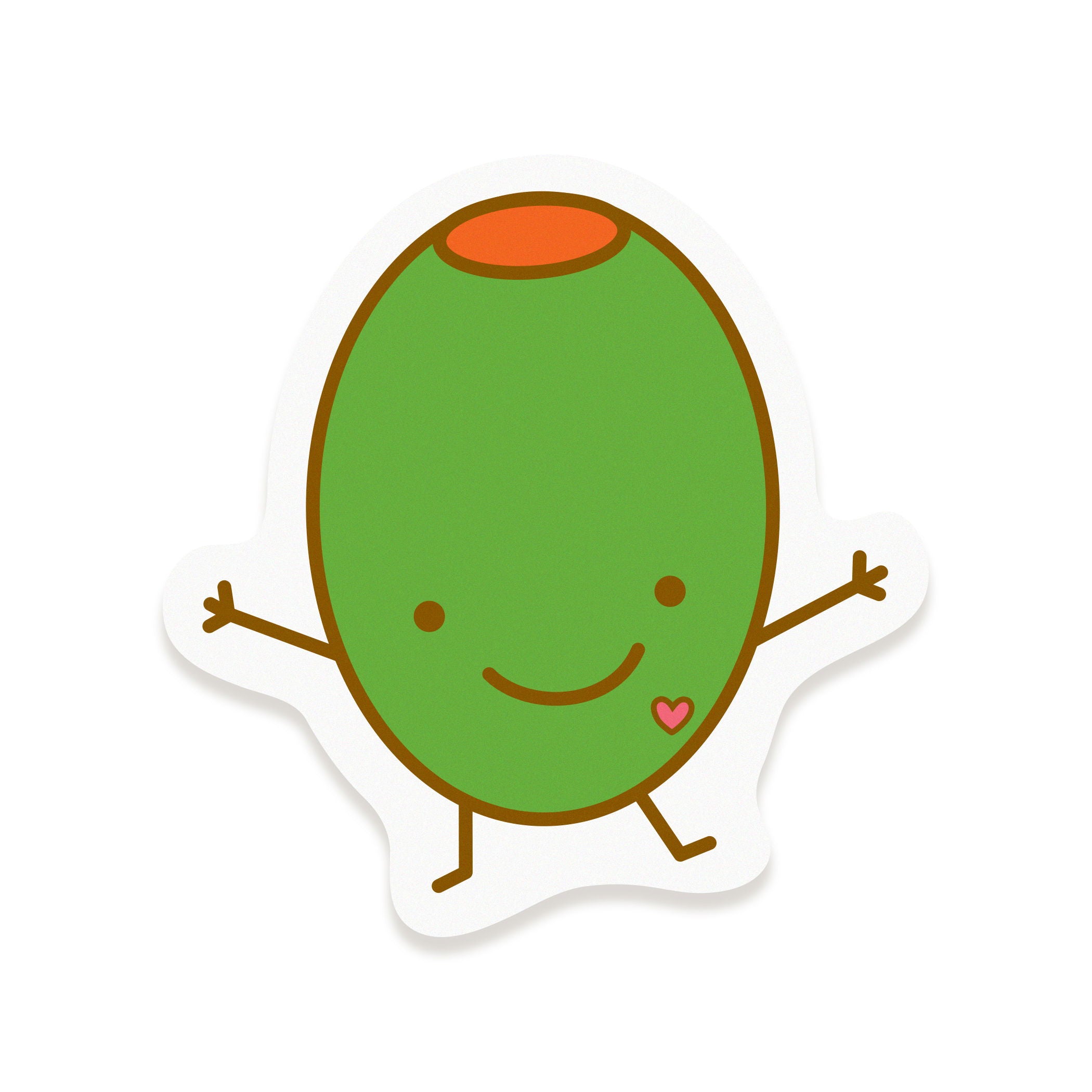 Draw Olive Sticker Olive Vinyl Sticker – Night Owl Paper Goods