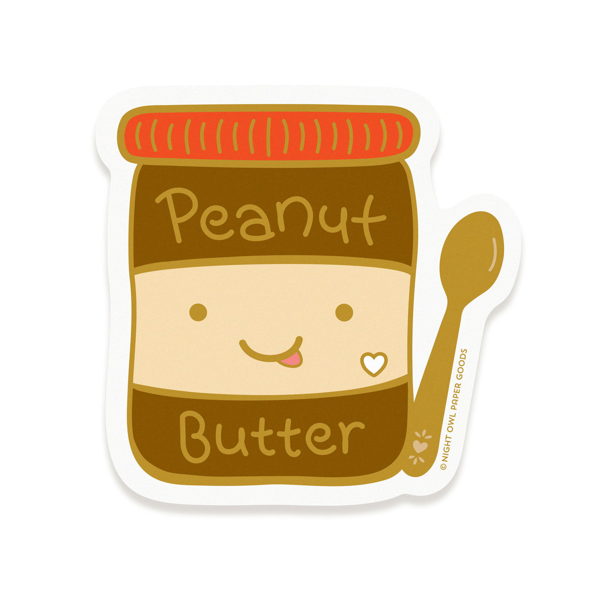 Eanut Sticker Peanut Butter Vinyl Sticker – Night Owl Paper Goods