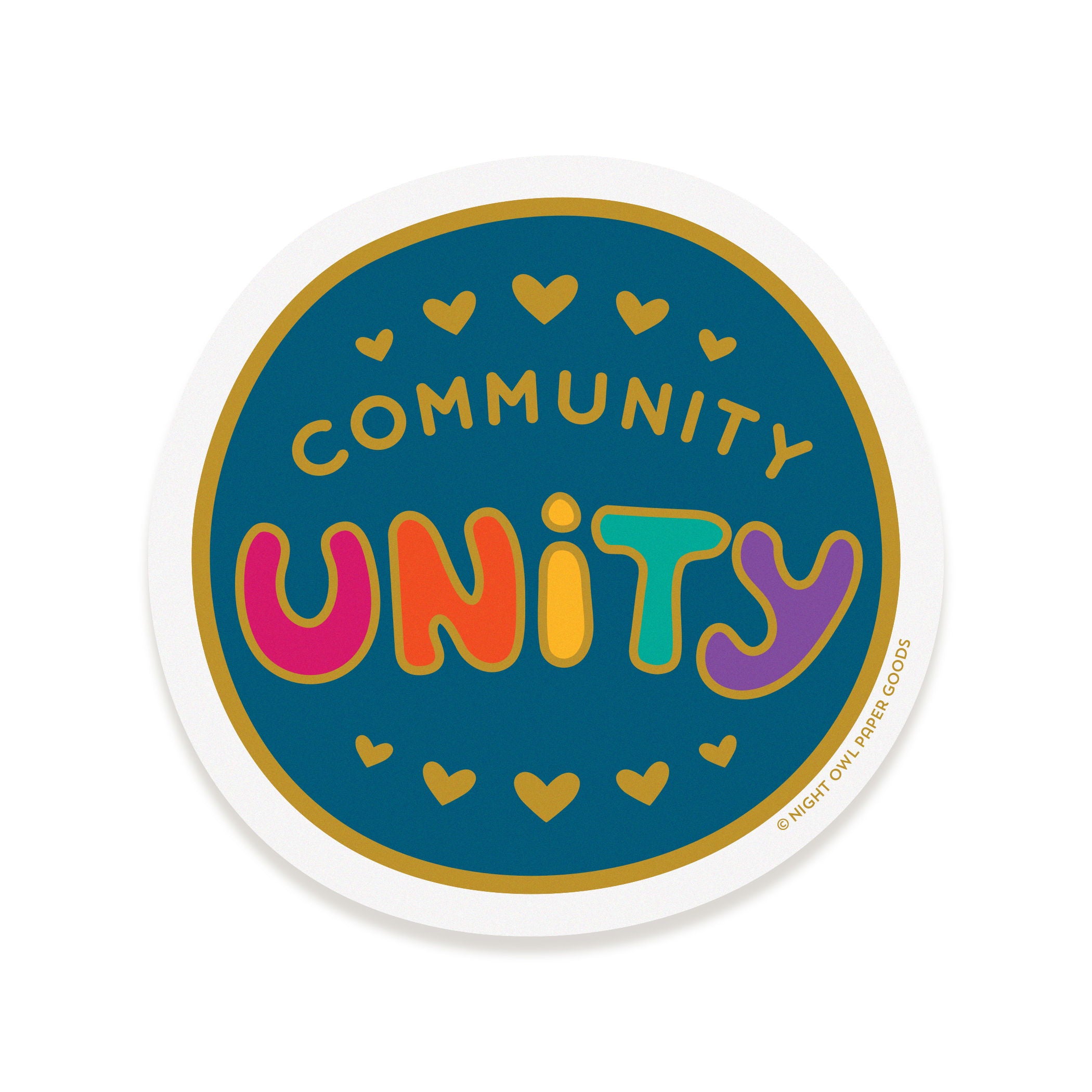 Unity Sicker Unity Colors Vinyl Sticker – Night Owl Paper Goods