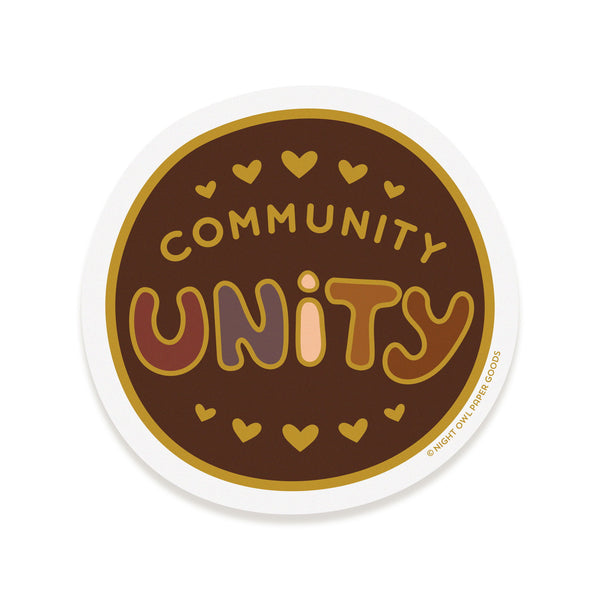 Unity Funky Sticker Unity Tones Vinyl Sticker – Night Owl Paper Goods
