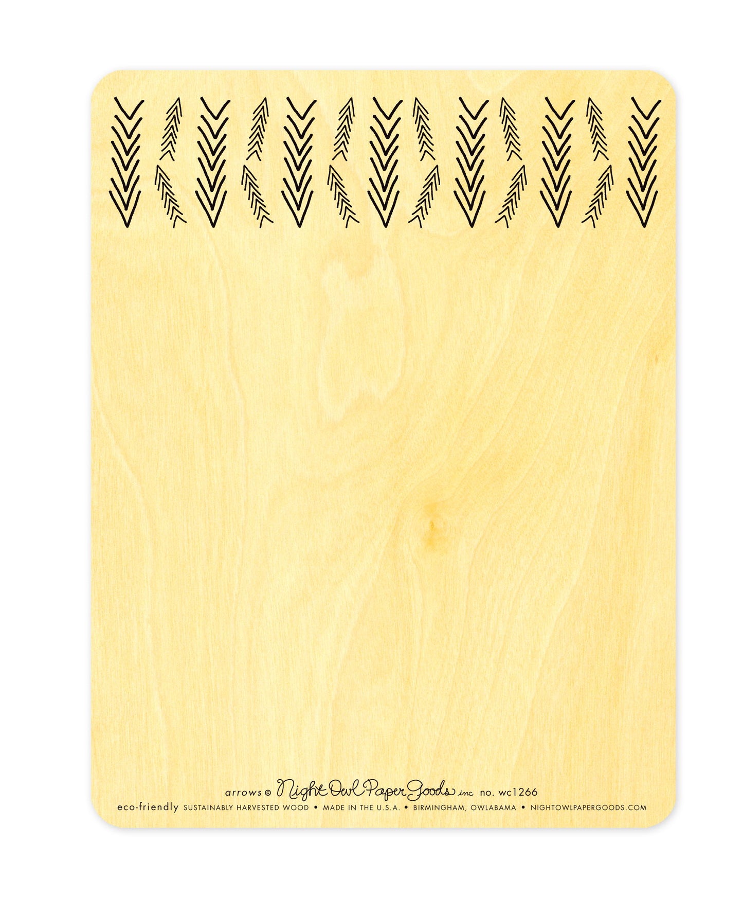 Arrows Wood Birthday Card