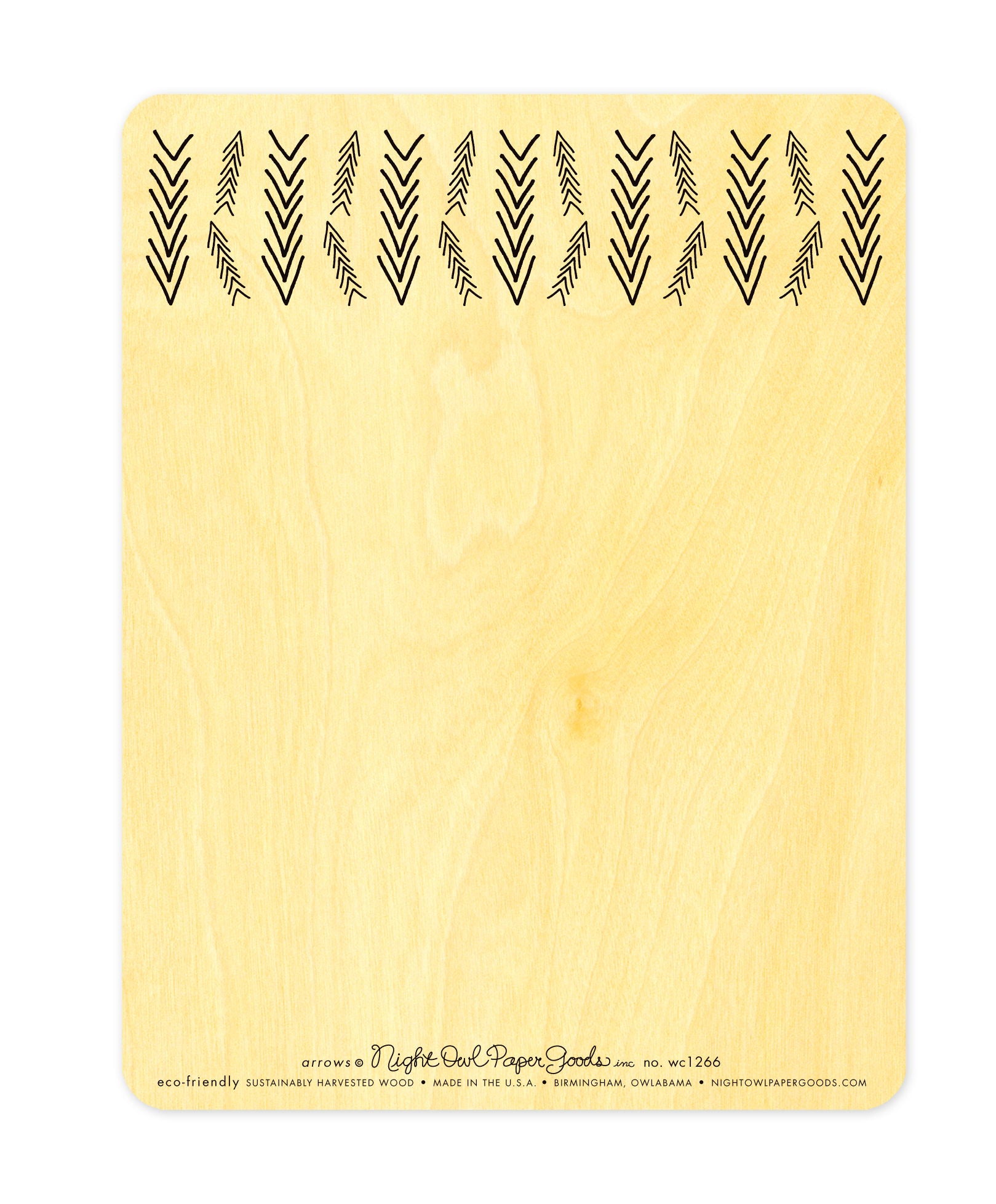 Arrows Wood Birthday Card