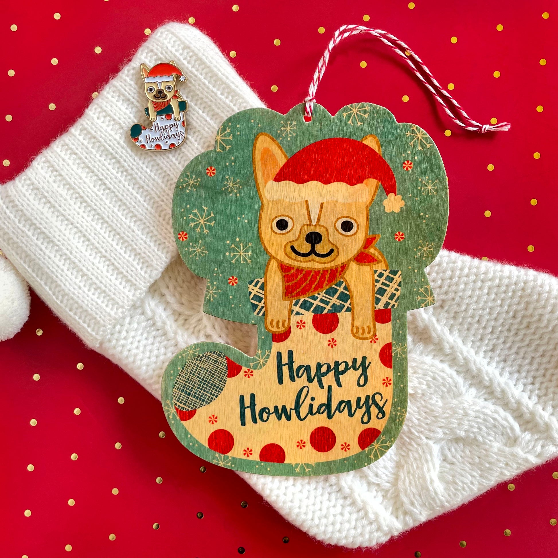 Happy Howlidays Enamel pin