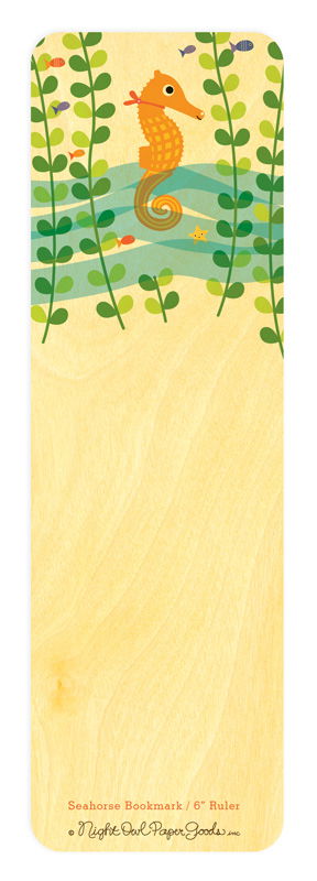 Seahorse Wood Bookmark/Ruler