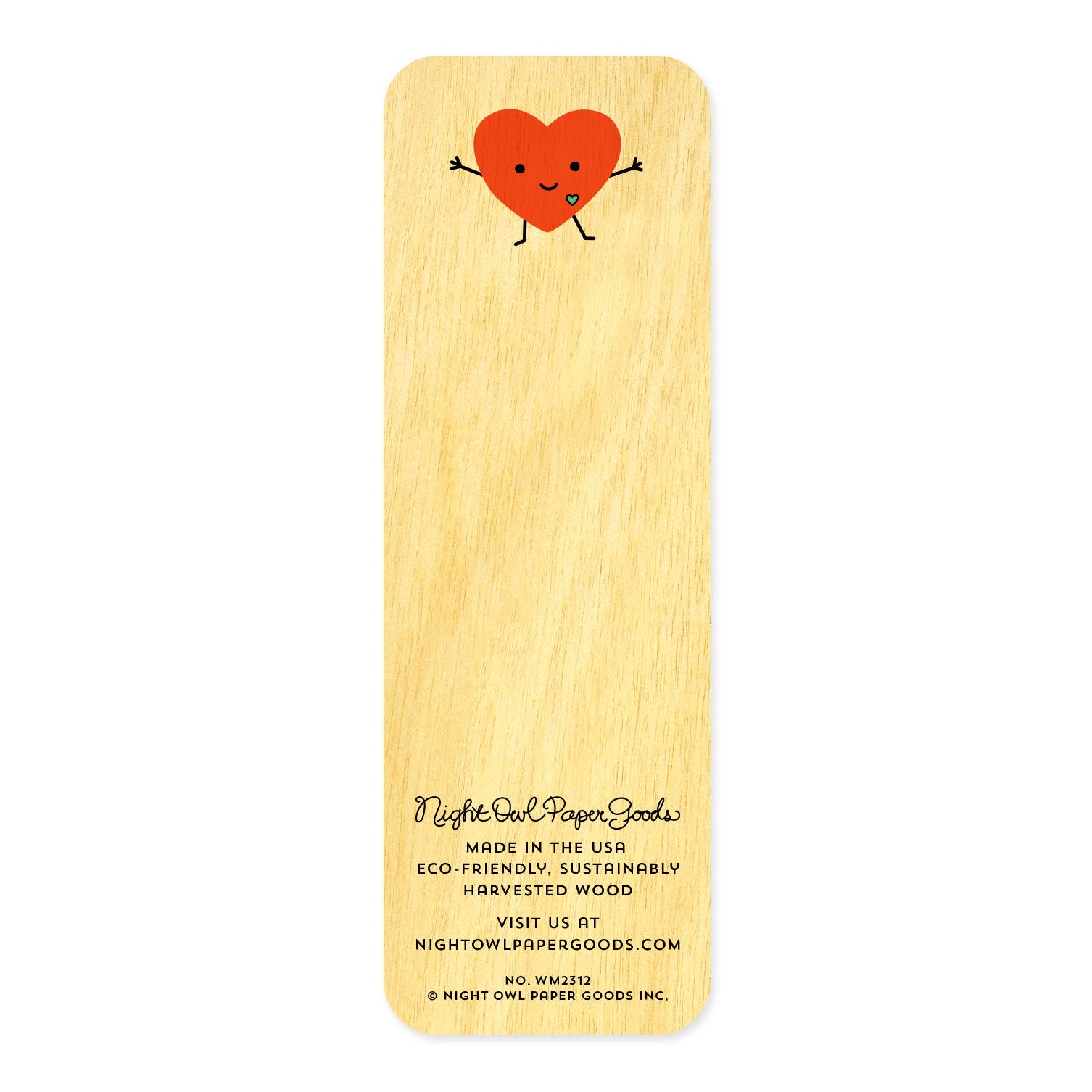 Hearts Mini wood bookmark
