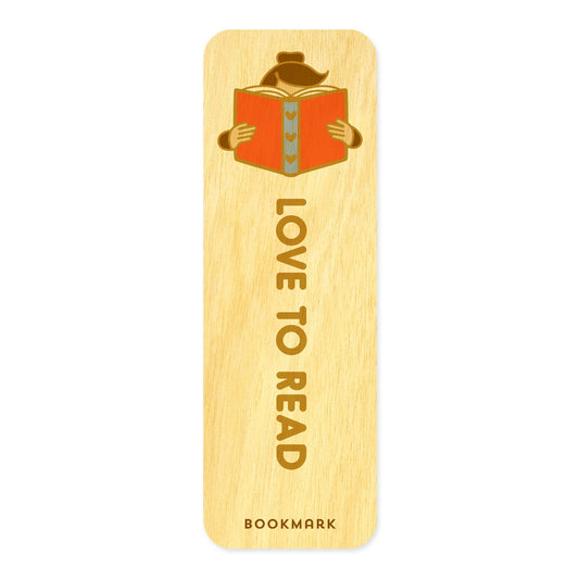 Love To Read Book Buddies wood mini bookmark + pin gift set