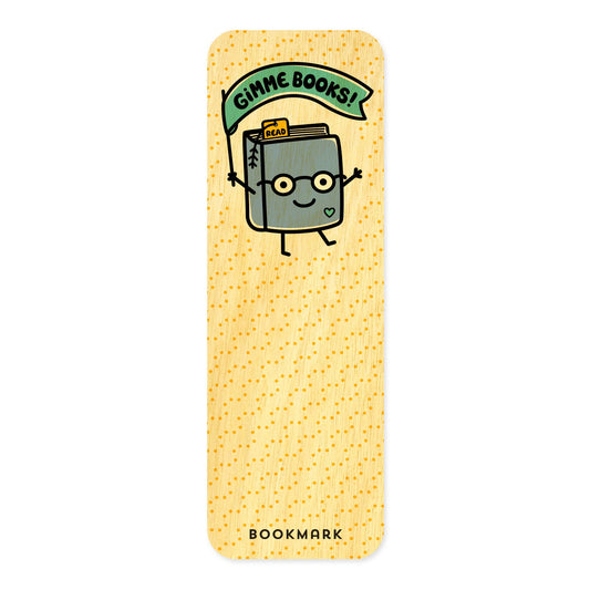 Gimme Books Mini wood bookmark